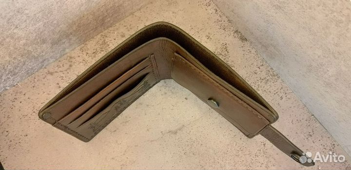 Кошелек мужской кожаный ручной работы