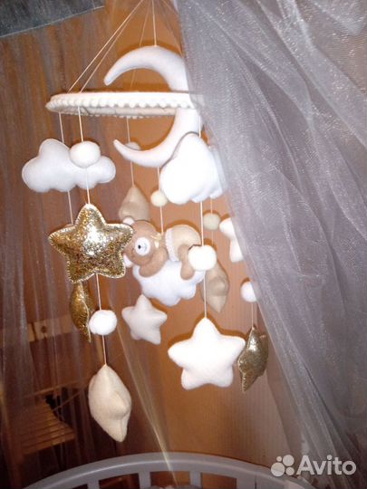 Мобиль из фетра с подсветкой