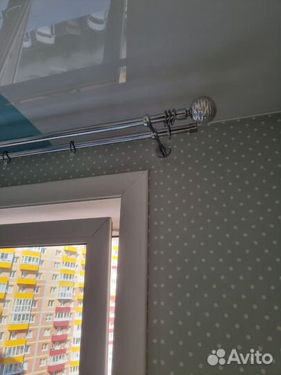 Карнизы для штор двухрядный металлический 2 метра