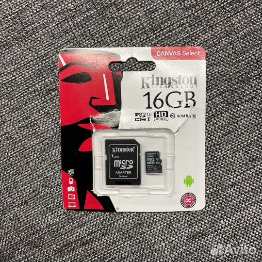 Флеш-карта MicroSD Kingston 64 Gb / 32 Gb / 16 Gb