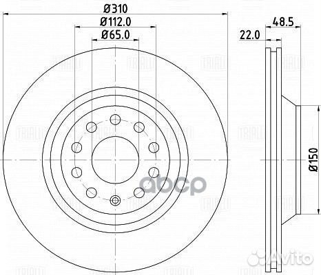 Диск торм. для а/м Audi A3 (03) /VW Golf V (03