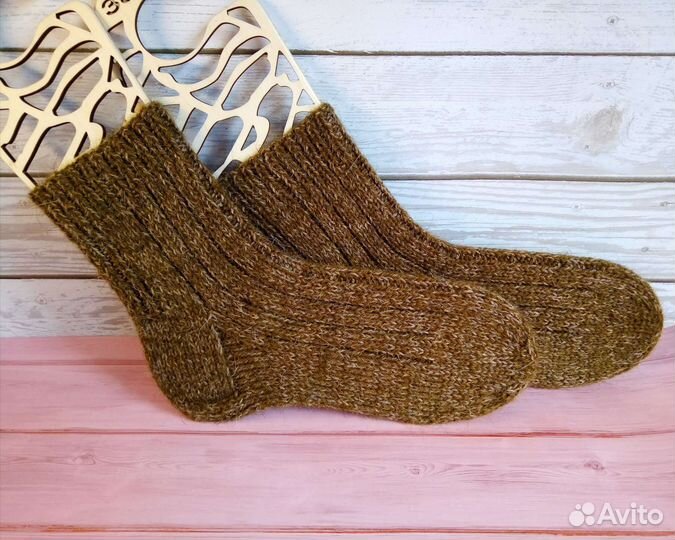 Носки шерстяные мужские вязаные