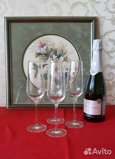 Бокалы для шампанского Tchibo хрусталь/ Германия