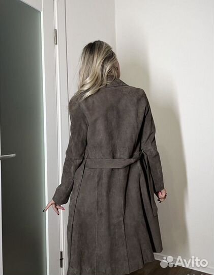 Пальто massimo dutti xs из натуральной замши