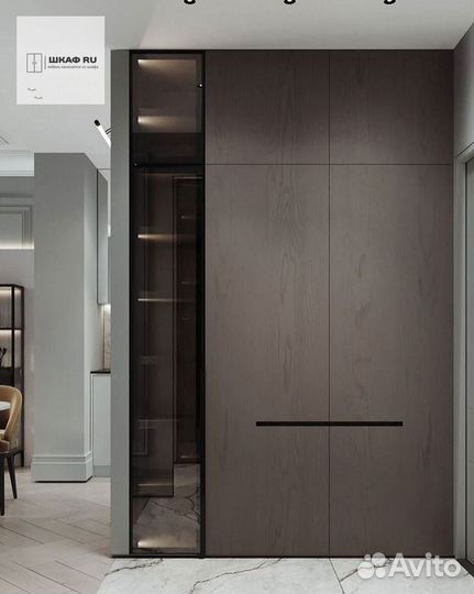 Шкаф распашной с фрезерованными фасадами