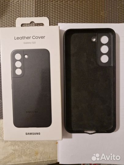 Оригинальный Кожаный чехол Samsung s22