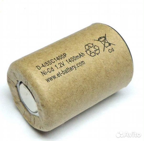 Аккумулятор ET D-4/5SC1400P в картоне 1.2В 1400мАч