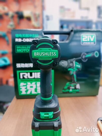 Бесщеточная ударная дрель-шуруповерт Ruiba 2 акк