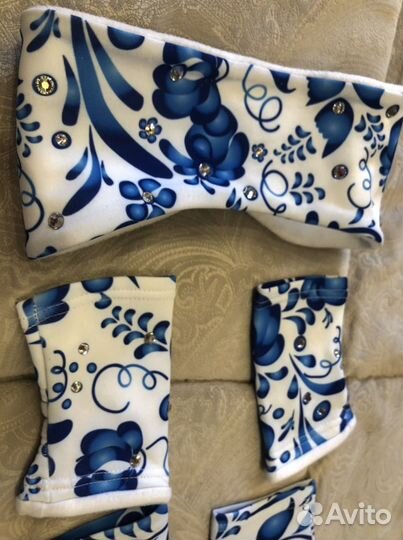 Комплект повязка+перчатки для фигурного катания