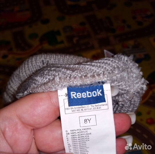 Зимняя шапка на девочку 6-18мес