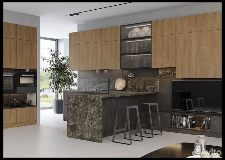 Кухня под потолок на заказ