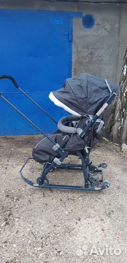 Детские санки коляска ника 7 1б