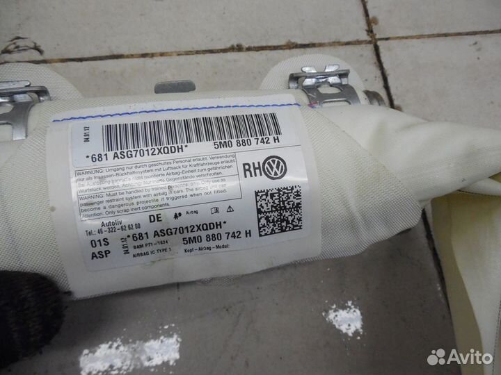 Подушка безопасности боковая (шторка) Golf V Plus