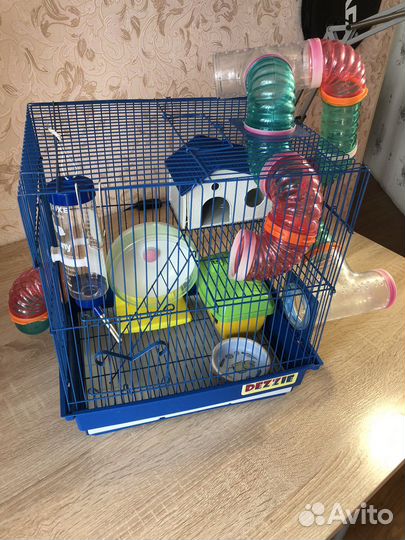 Клетка для хомяка двухэтажная