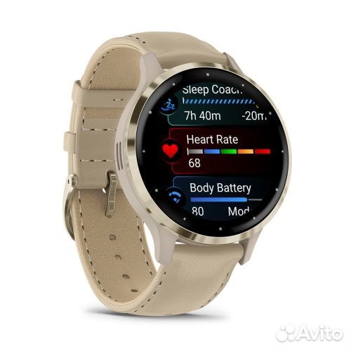 Часы Garmin Venu 3S (includes) кожаный ремешок