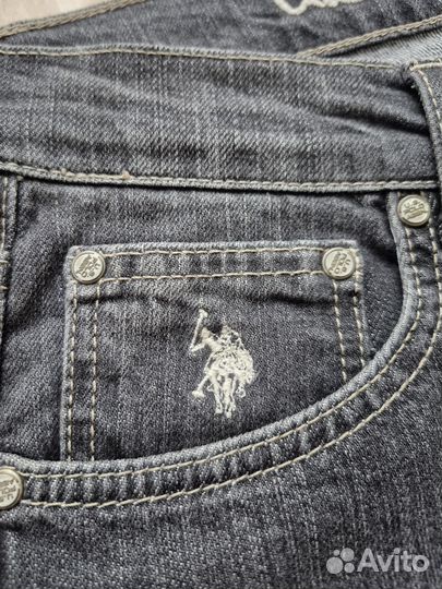 Джинсы серого цвета прямые US Polo Assn, W27 L34