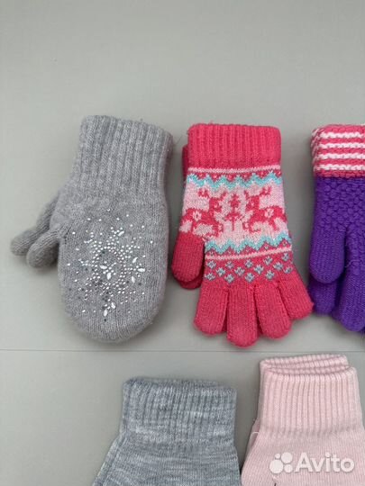 Перчатки варежки детские пакетом 2 4 года