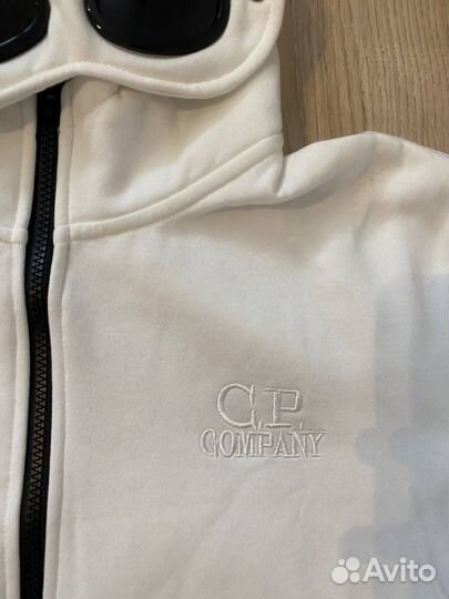 Зип Худи CP company белая на молнии