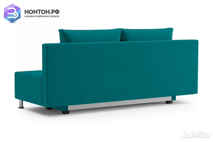 Диван еврокнижка Канна бирюзовый