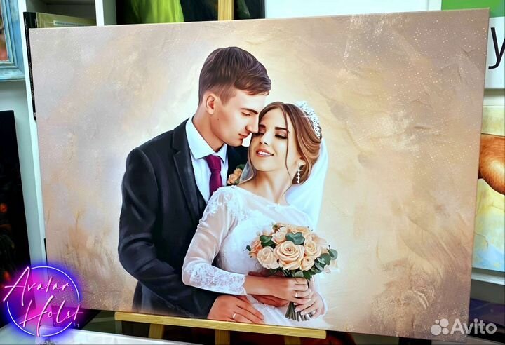 Портрет по фото на холсте на заказ Ростов-на-Дону