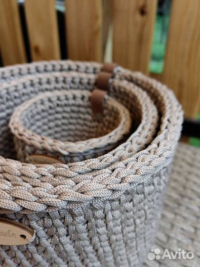 Набор корзин ручной работы 3шт