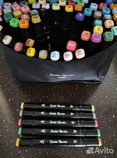 Маркеры, фломастеры для скетчинга, 80 шт. Новые