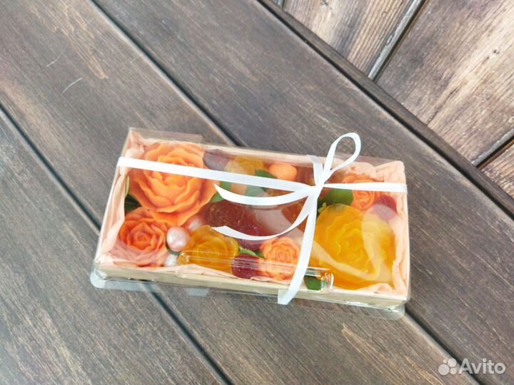 Съедобные цветы из мармелада ручной работы