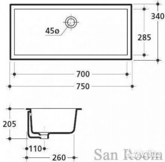 Раковина с тумбой для ванной комнаты