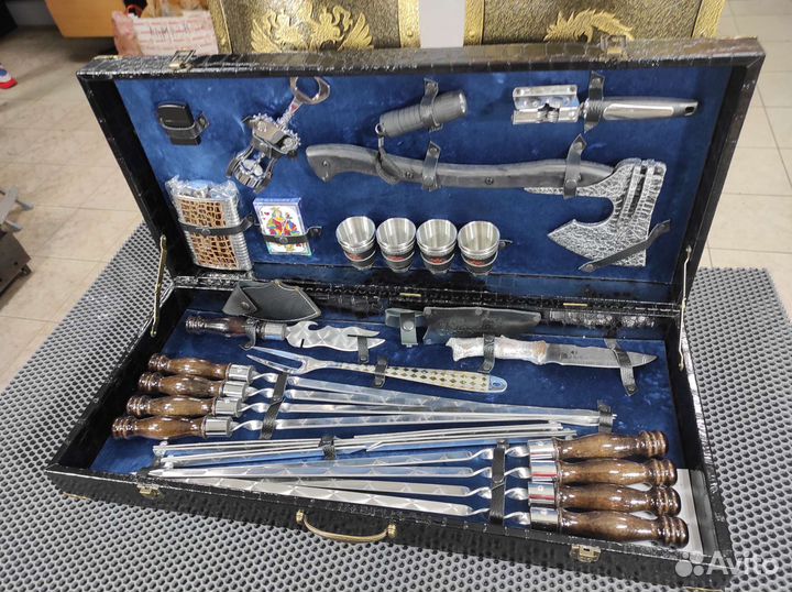 Набор шашлычный (подарочный) в кейсе