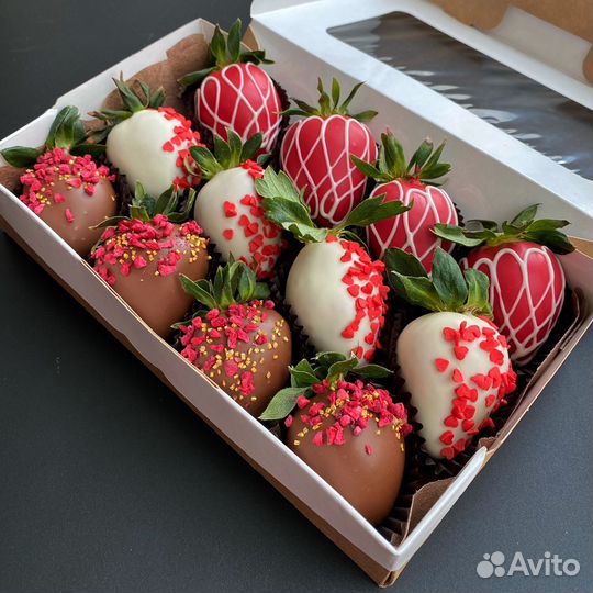 Клубника в шоколаде букет