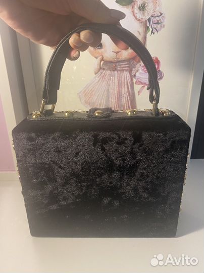 Сумка женская черная стразы