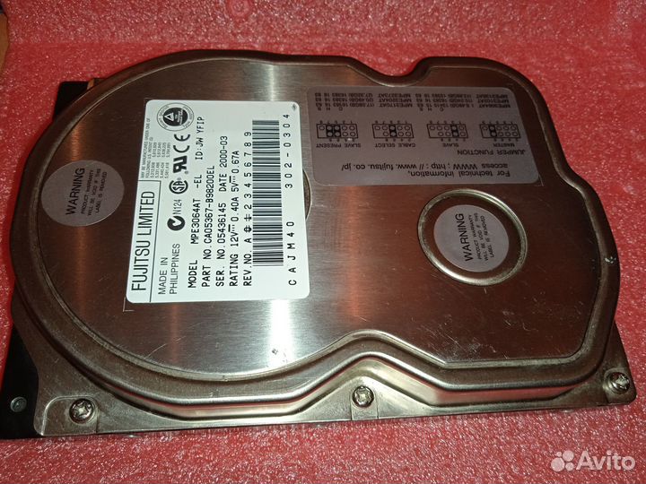 Ретро диск 6.4Gb IDE с тестом поверхности