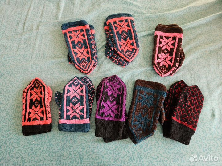 Варежки вязаные новые (ручная работа)