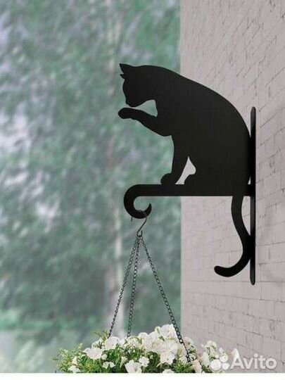 Кронштейны для кашпо кот и кошка + кашпо