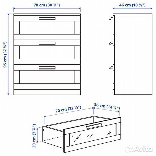 Комод IKEA бримнэс белый