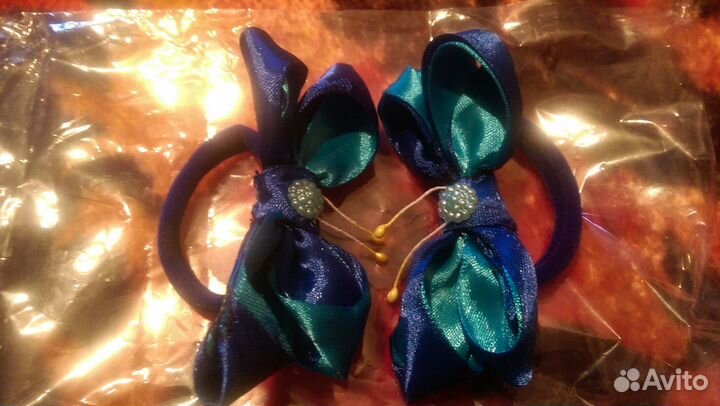 Ободок и резинки ручной работы