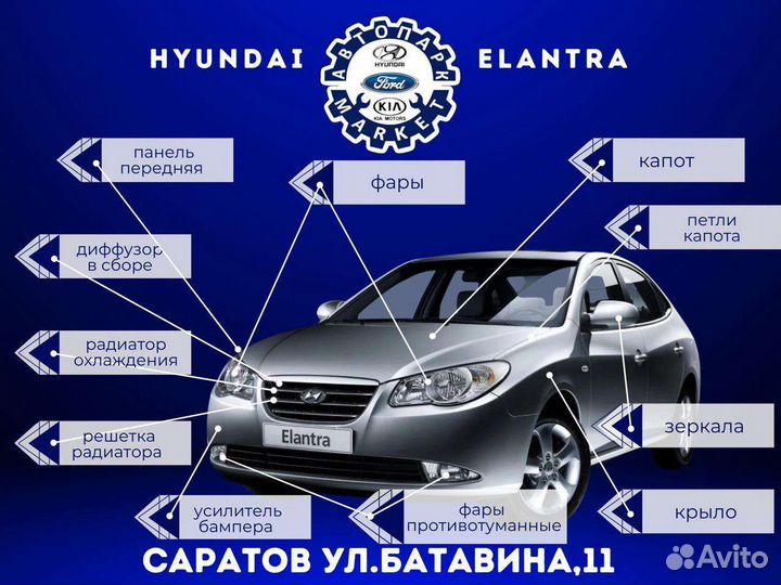 Фары противотуманные Hyundai Elantra hd