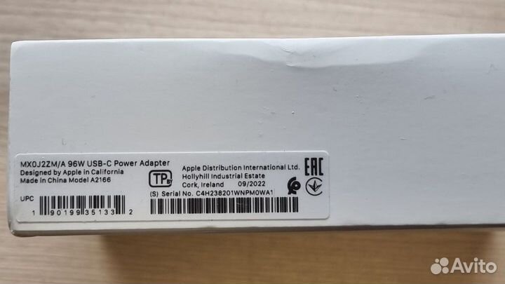 Зарядное устройство Apple 96W USB-C оригинал