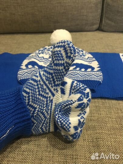 Комплект Шапка, шарф, варежки женские