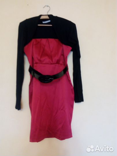 Вечернее прямое нарядное платье (мини) на съемных