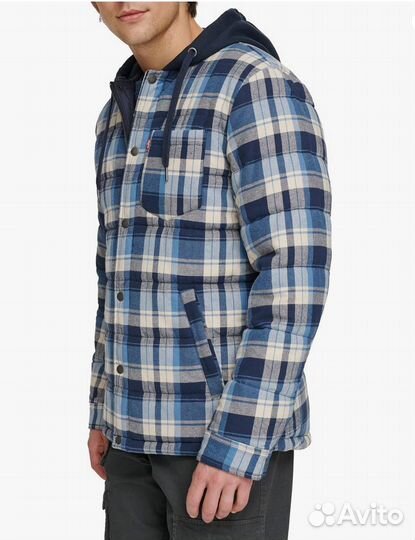 Мужская куртка пуховик Levi's Quilted Plaid Оригин