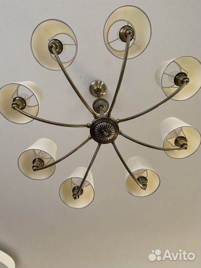 2 Люстры в одном стиле на 8 и 5 ламп