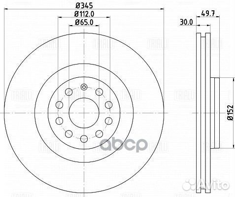Диск торм. для а/м Audi A3 (03) /VW Golf V (03