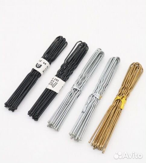 Шпильки для волос Queen fair набор 30шт 8см 3цвета