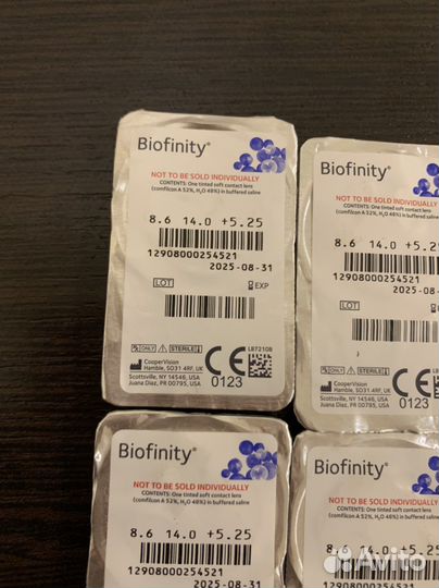 Линзы контактные biofinity +5.25