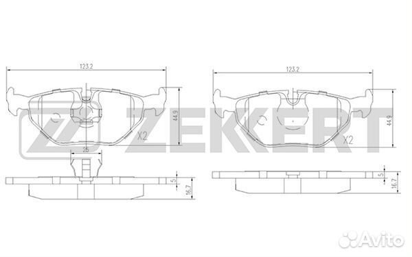 Колодки торм. диск. задн. BMW 3 (E30 E36) 86- 5 (E