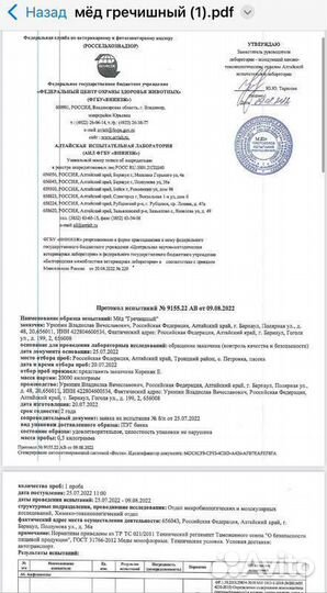Гречишный мед оптом