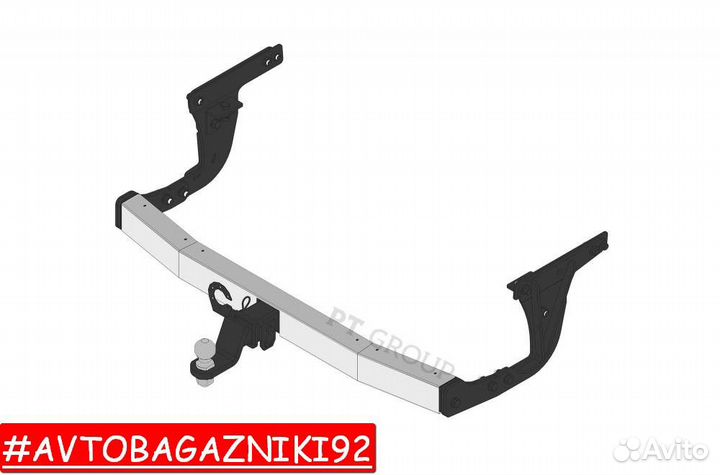 Фаркоп (тсу) под квадрат для Volkswagen Taos