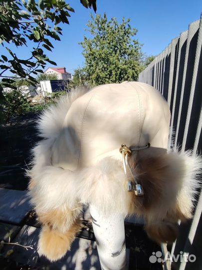 Шапка ушанка женская натуральный мех