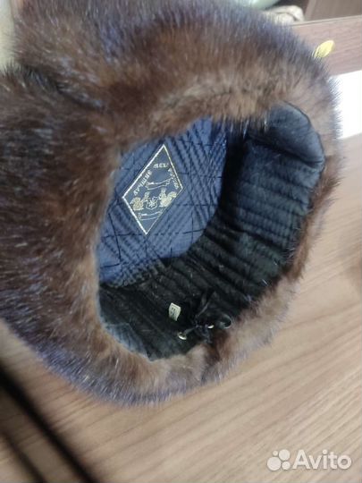 Норковая шапка мужская новая 58